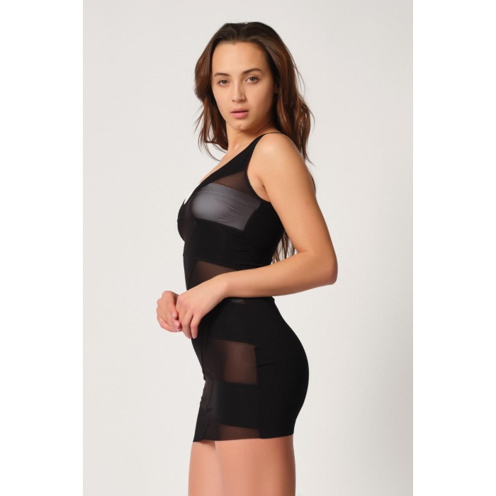 Si̇yah Mi  2934 Toparlayıcı Elbise Lazer Korse