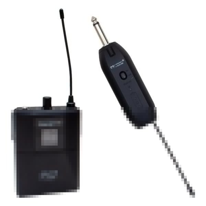 Mv-19601 Uhf Kablosuz Enstrüman Uyumlu Bluetooth Jak Girişli İkili Mikrofon Set