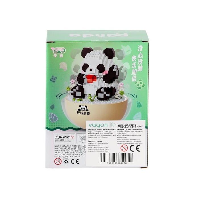 P1276 Panlos Panda 574 Parça Blok Seti - Life