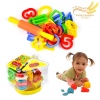 Rakam ve Geometrik Şekil Kalıplı Buğday Unu Oyun Hamuru Seti - Play Dough