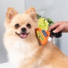 ShopZum Uzun Tüylü Köpekler İçin Kolay Tarama Fırçası Temizlenebilir Çelik Tarak Tüy Toplayıcı Mediu