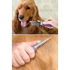 ShopZum Düğüm Açıcı Pet Fırçası Emniyetli Uzun ve Çelik Dişli Kedi Köpek Tüy Kıtık Açma Tarağı