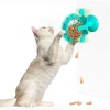 ShopZum Vantuzlu Zilli İnteraktif Dönebilen Mama Kaplı Renkli Eğlenceli Eğitici Kedi Oyuncağı