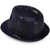 Çocuk Boy Siyah Payetli Şapka Gösteri Şapkası Michael Jackson Şapkası 54 No