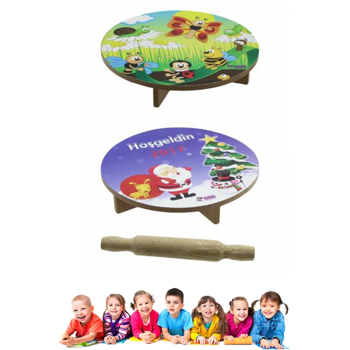 Oyun Hamuru Hediyeli  Mini Sofra Seti- 18 cm