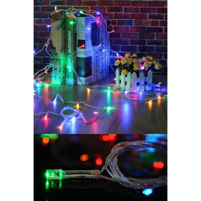 ShopZum 10 Metre 100 Ledli 8 Fonksiyonlu Karışık Renkli RGB Led Lamba