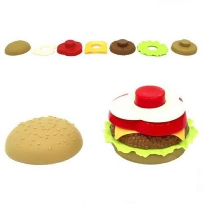 ZHD Eğitici Eğlenceli Hamburger Ustası 16 Parça Oyun Hamuru Seti