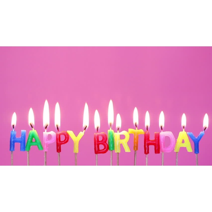 Rengarenk ShopZum Happy Birthday Yazılabilen Doğum Günü Mumu