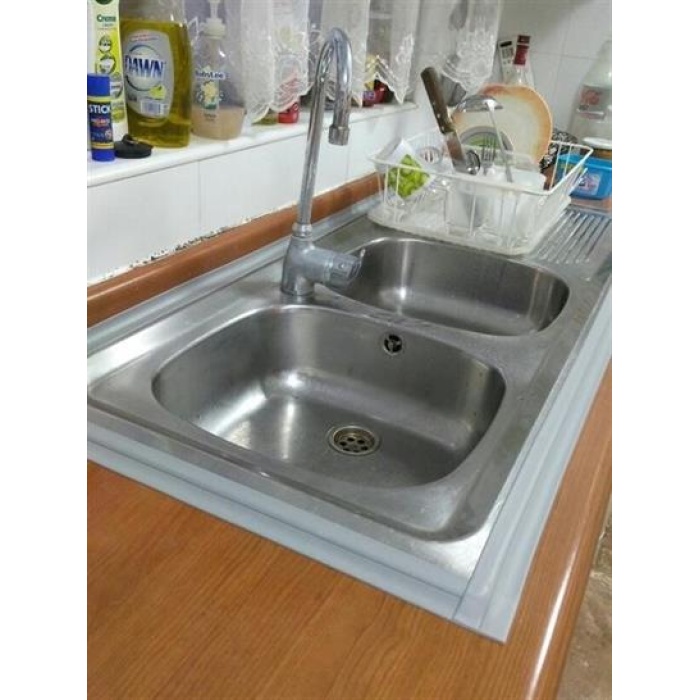 ShopZum Gri Su Sızdırmaz  Banyo Mutfak Lavabo Küvet İzolasyon Şerit Bant