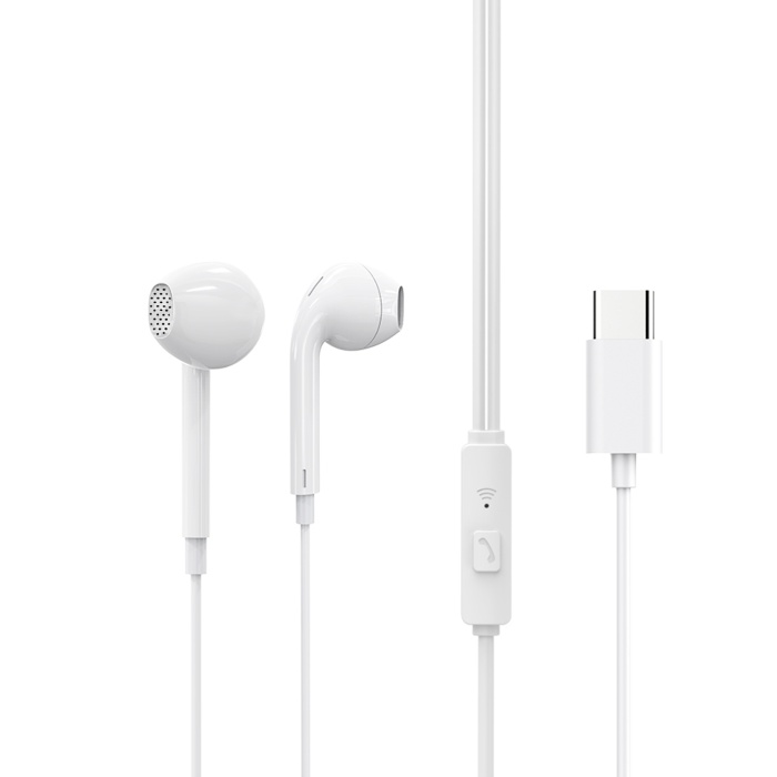 X7T Type-C Mikrofonlu Kablolu Kulaklık Beyaz