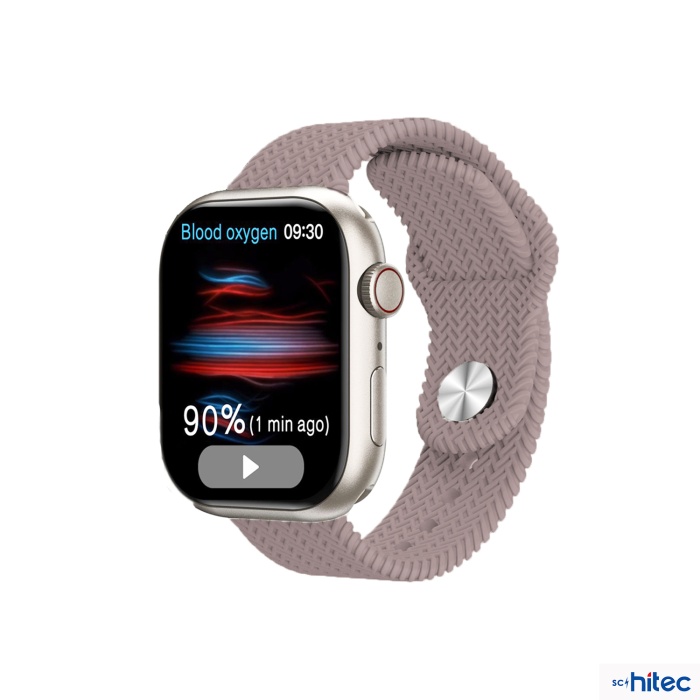  42-49mm Yeni Nesil Apple Uyumlu Akıllı Saat Kordonu Silikon Krem