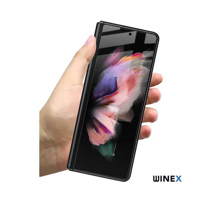 Samsung Galaxy Z Fold 5 Ön Darbe Emici HD Mat Koruyucu Kaplama