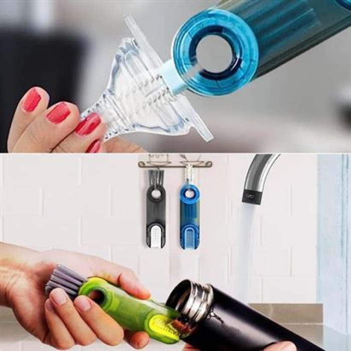 ShopZum  3 FonksiyonluShopZum  Pratik Şişe Temizleme Fırçası Mutfak Banyo Araç İçin ShopZum Çok Amaçlı Fırça