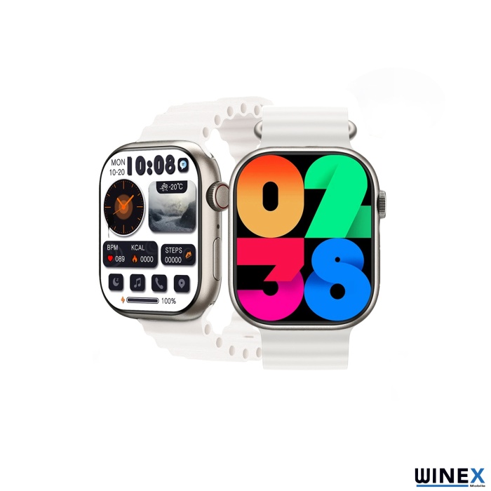 2023 Watch 9 Pro Amoled Ekran Android İos Uyumlu Akıllı Saat Beyaz