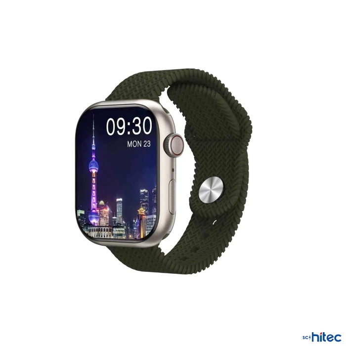 ScHitec 42-49mm Yeni Nesil Apple Uyumlu Akıllı Saat Kordonu Silikon Yeşil