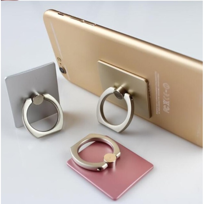 ShopZum Yapışkanlı Telefona ve Telefon Kılıfına Takılan Selfi Yüzüğü (Siyah-Gümüş-Bronz)