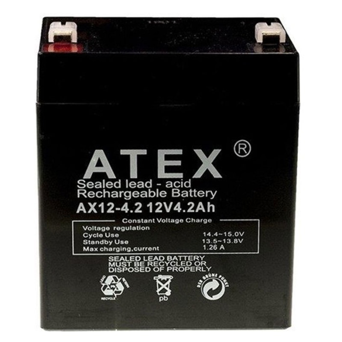 AX12-4.2 12 VOLT - 4.2 AMPER AKÜ (90 X 70 X 101 MM)