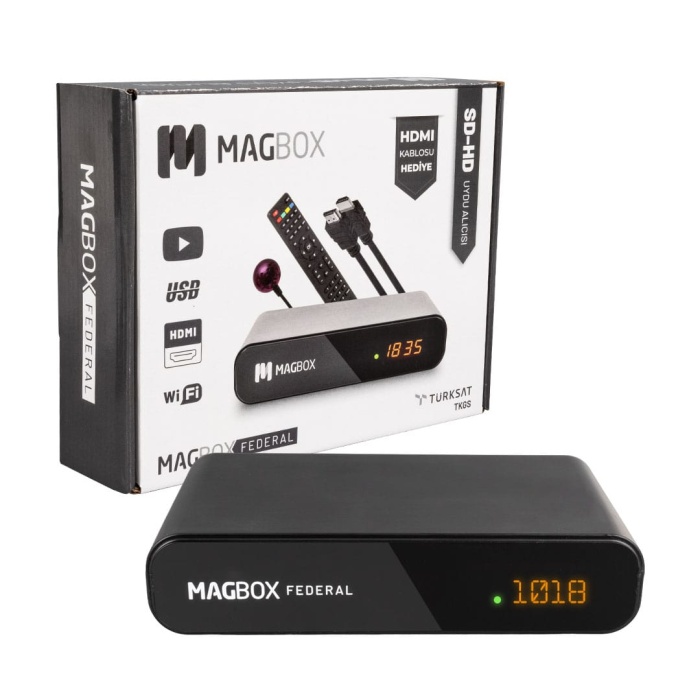 MAG ShopZum BOX FEDERAL MİNİ HD + SCART TKGSLİ ShopZum UYDU ALICISI