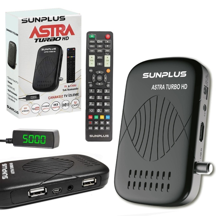  ASTRA TURBO HD Uydu Alıcı Mini Full Hd Ucast Wifi Youtube Destekli Iks Hediye + Süresiz Iptv