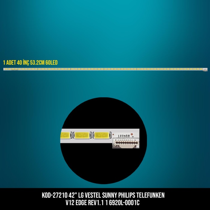 KOD-210 42 LG VESTEL SUNNY TELEFUNKEN V12 EDGE REV1.1 1 6920L-0001C 53.2CM 60LED ETC