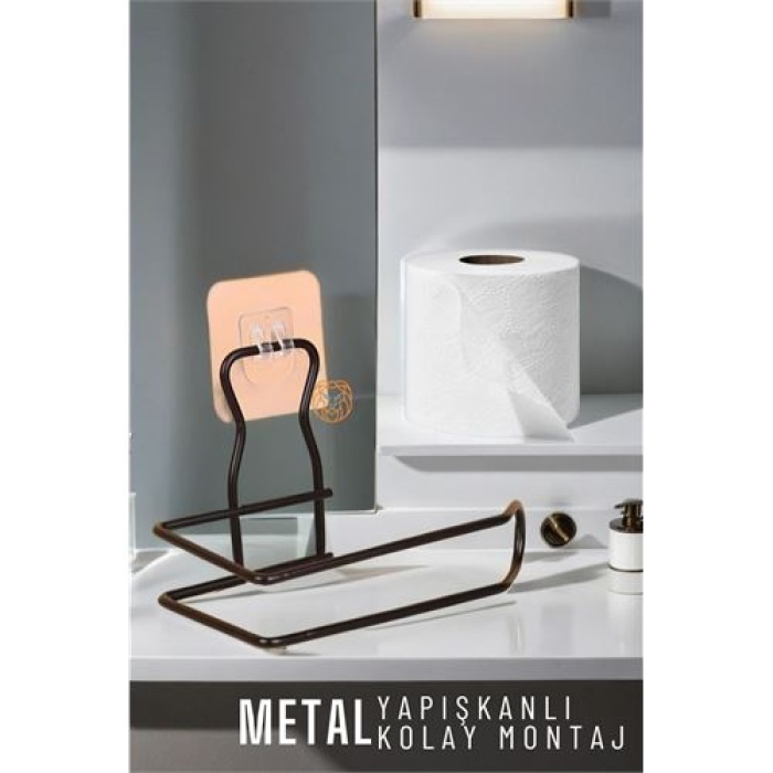 Tuvalet Kağıdı Havlu Tutucu Metal Pratik Yapışkanlı 720044