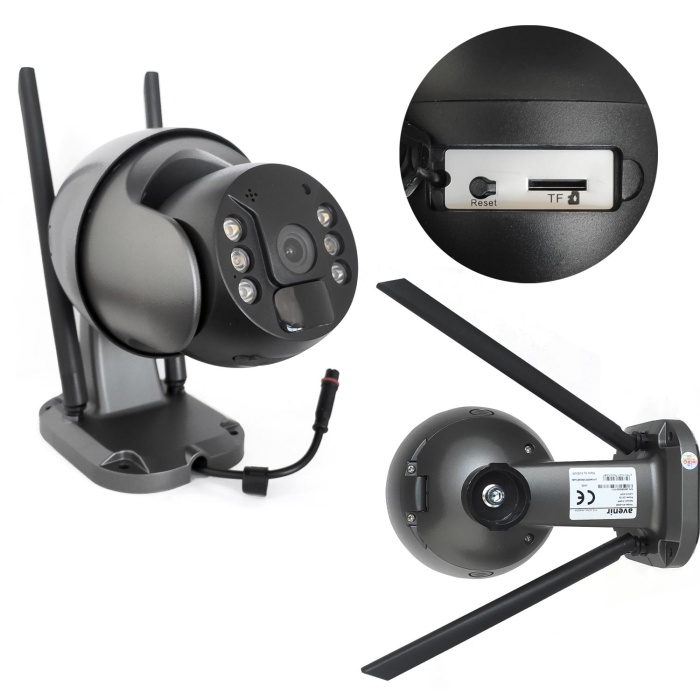 AV-S250 Dome Solar Smart Güvenlik Kamerası 2mp 3.6mm Wi-Fi Ptz Renkli Gece Görüş Harekete Duyarlı