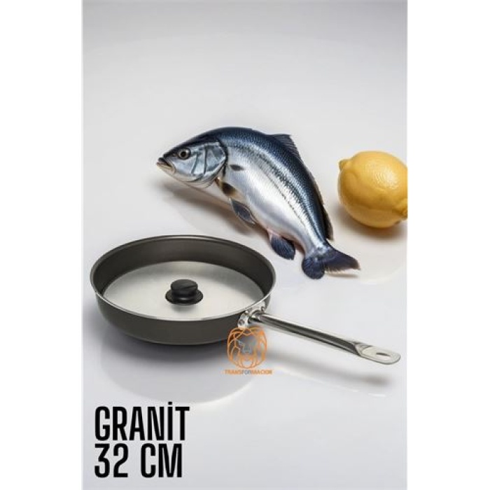  Granit Balık Tavası 32 CM Kapaklı 720287