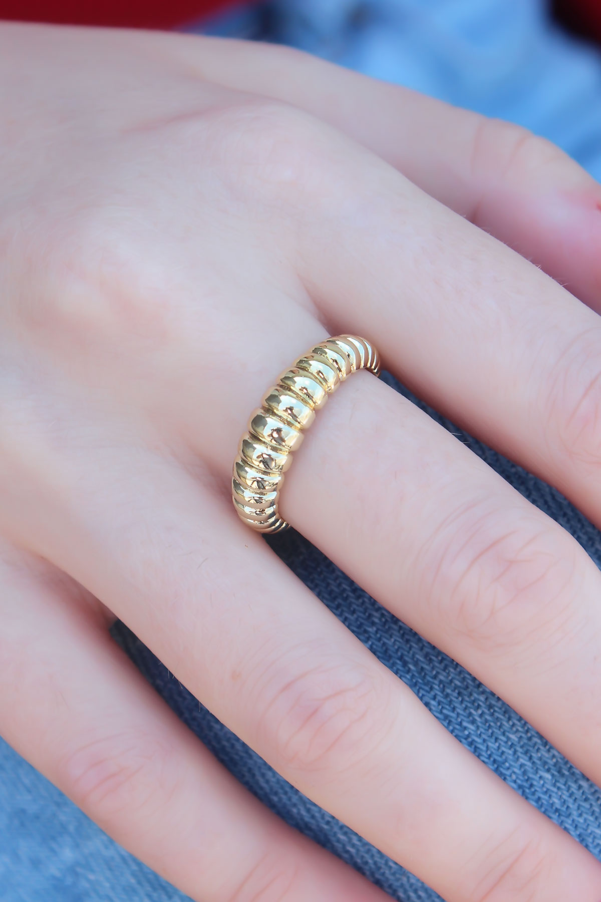  Gold Color Wrapped Model Female Ring