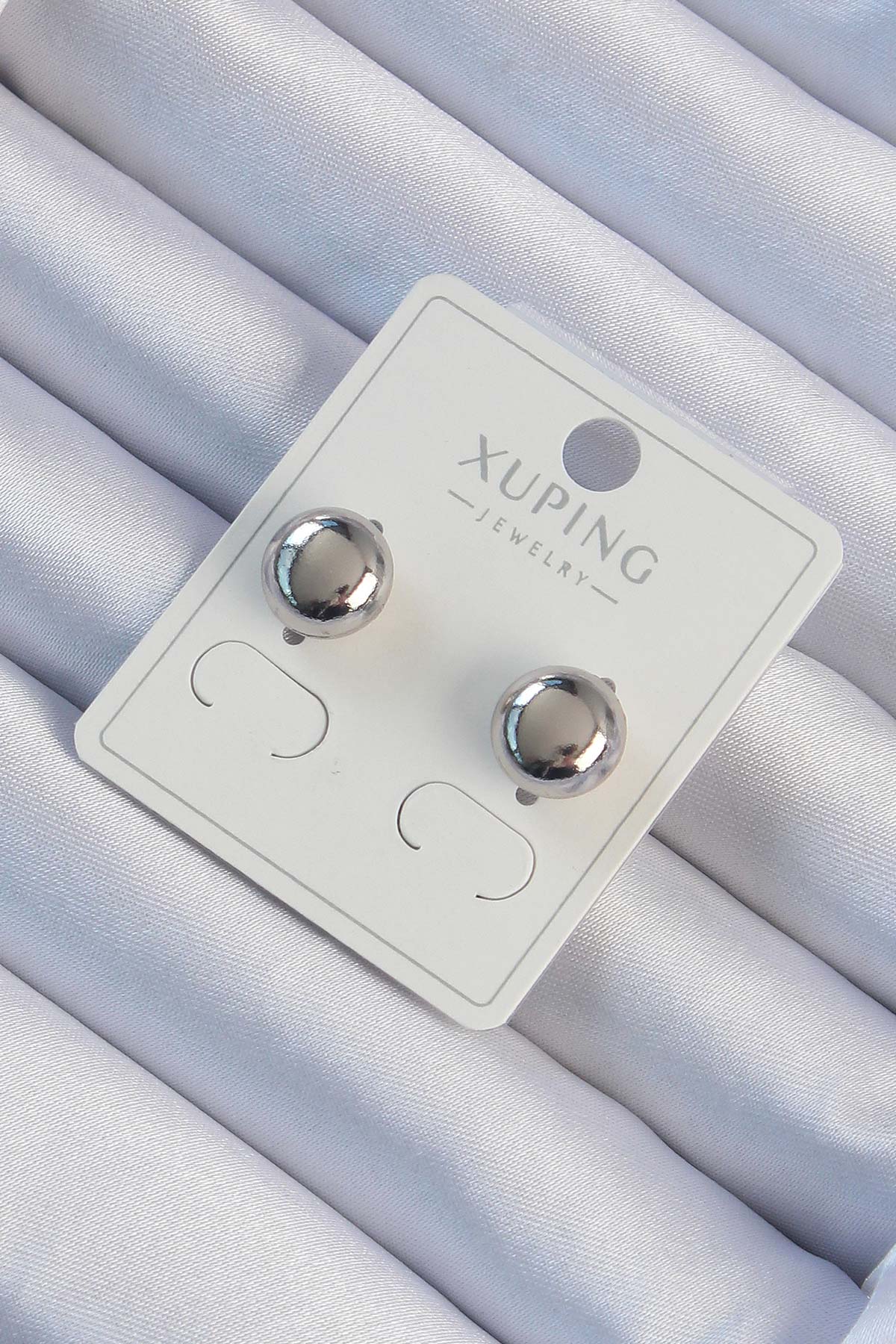 Xuping  Renk Minimal Bombeli Oval Küpe
