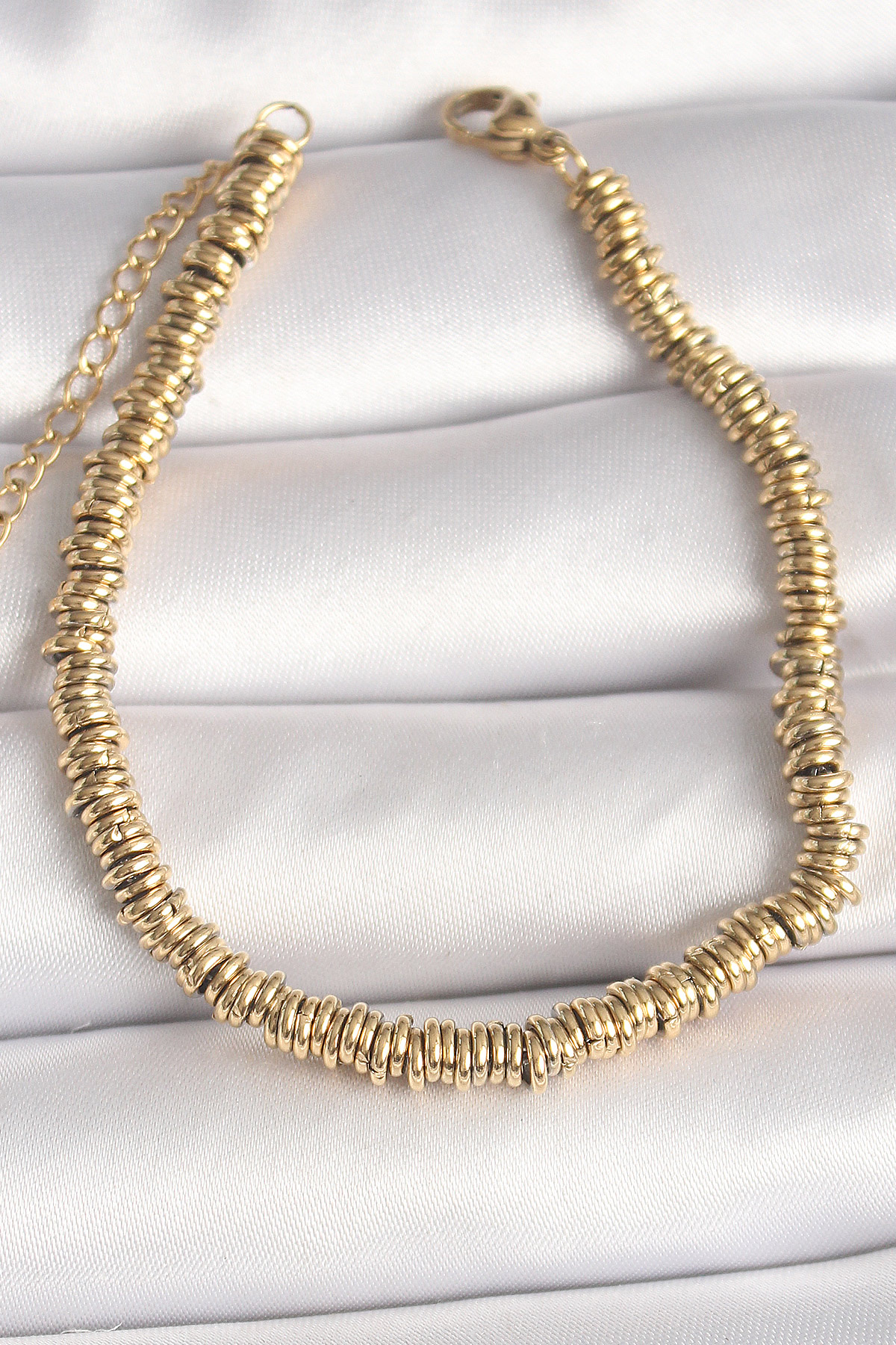 316L Steel Gold Color Multi Minimal Ring Model Female Bracelet