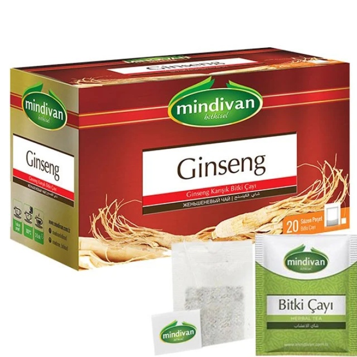 Mindivan Ginseng Çayı 20 li Premium Süzen Poşet