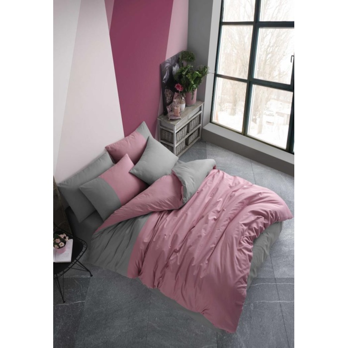 Hobby Çift Kişilik Poplin Nevresim Diamond Gülkurusu
