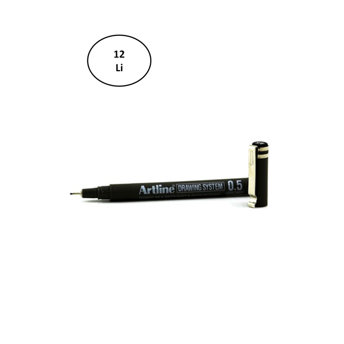 Artline 235 Siyah Çizim Kalemi 0.5 12li