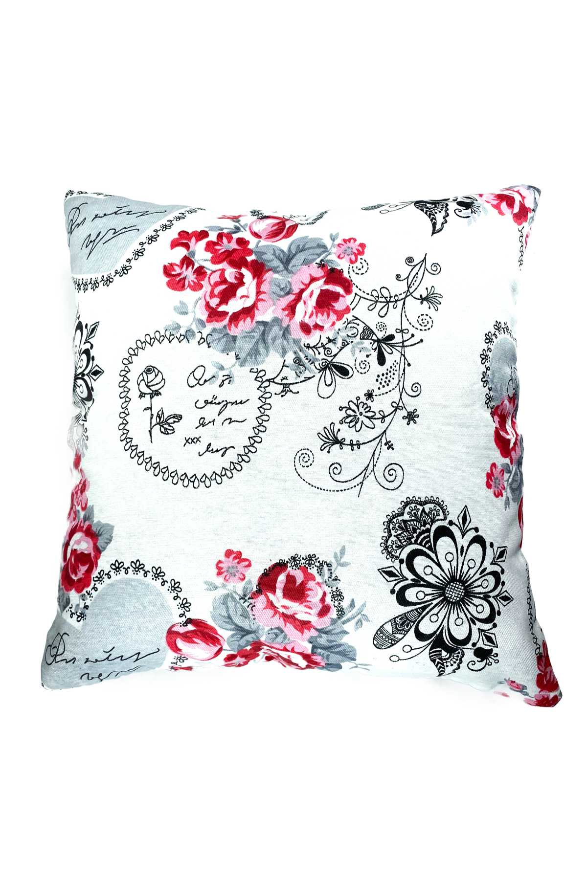 Dekoratif Desenli Yıkanabilir Salon Minder Kılıfı 40 x 40 cm D6