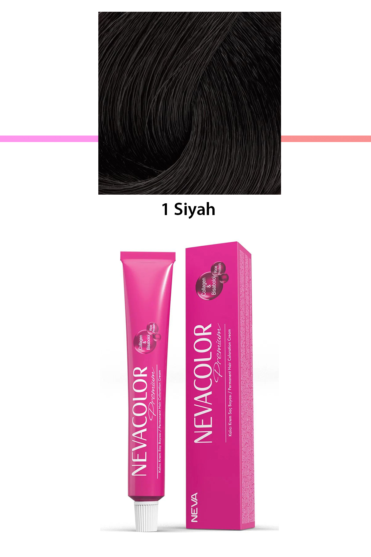 Premium 1 Siyah - Kalıcı Krem Saç Boyası 50 g Tüp