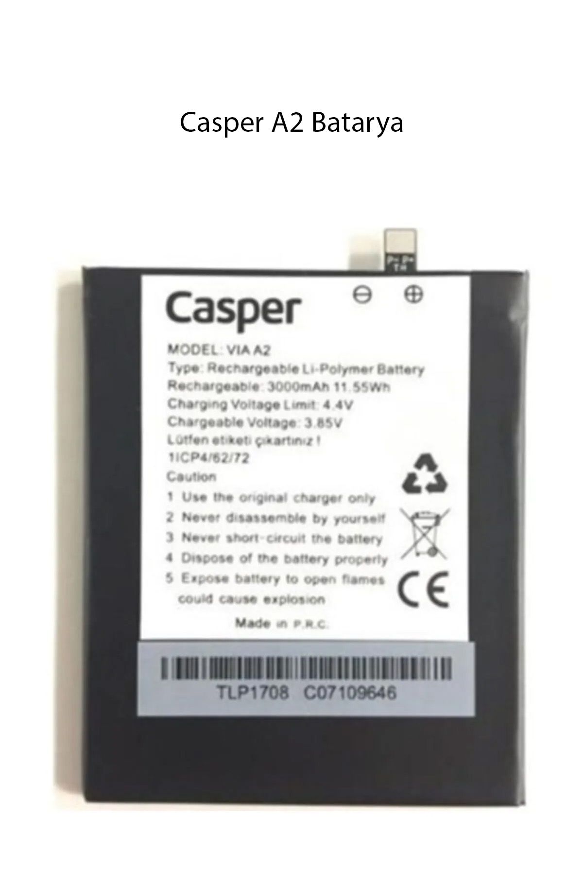 Casper Via A2 Model Telefonla Uyumlu Batarya Pil 3000 Mah