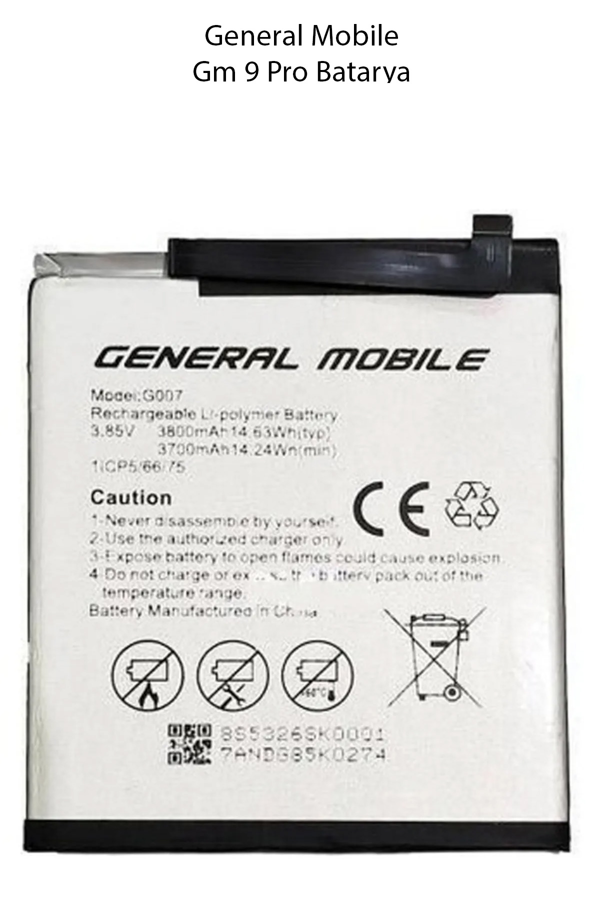 Genneral Mobile GM9 Pro Batarya Pil 3800 Mah