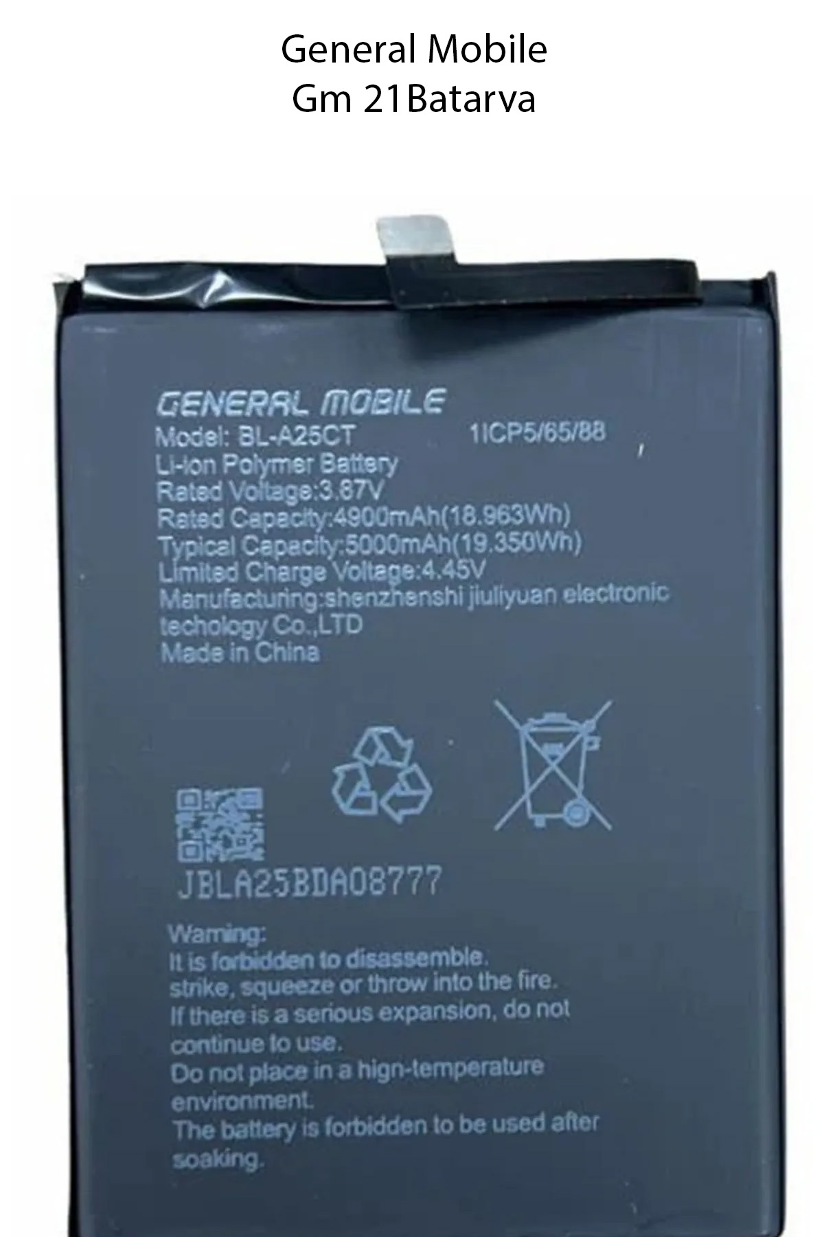 Genneral Mobile GM21 Batarya Pil 5000Mah
