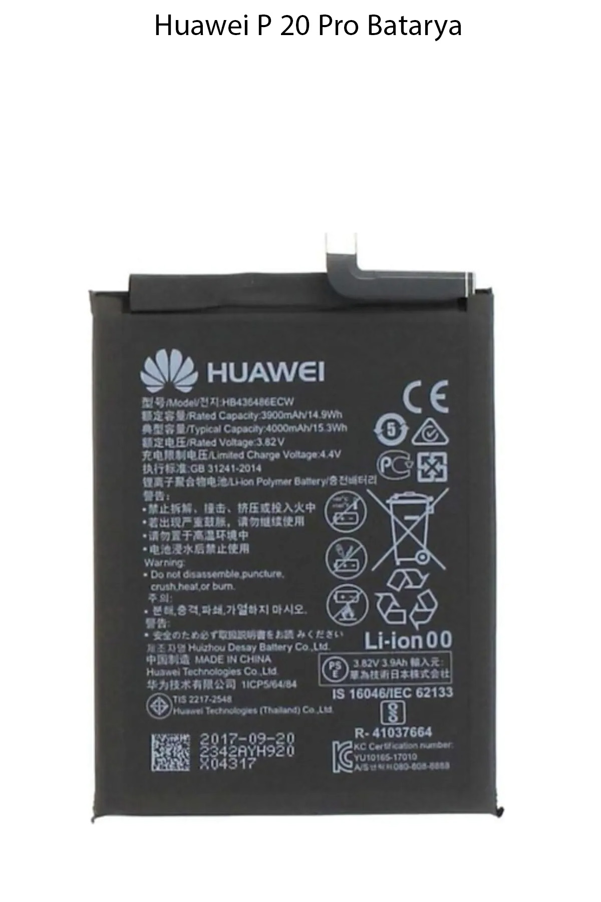 Huawei P20 Pro Batarya Pil 4000 Mah