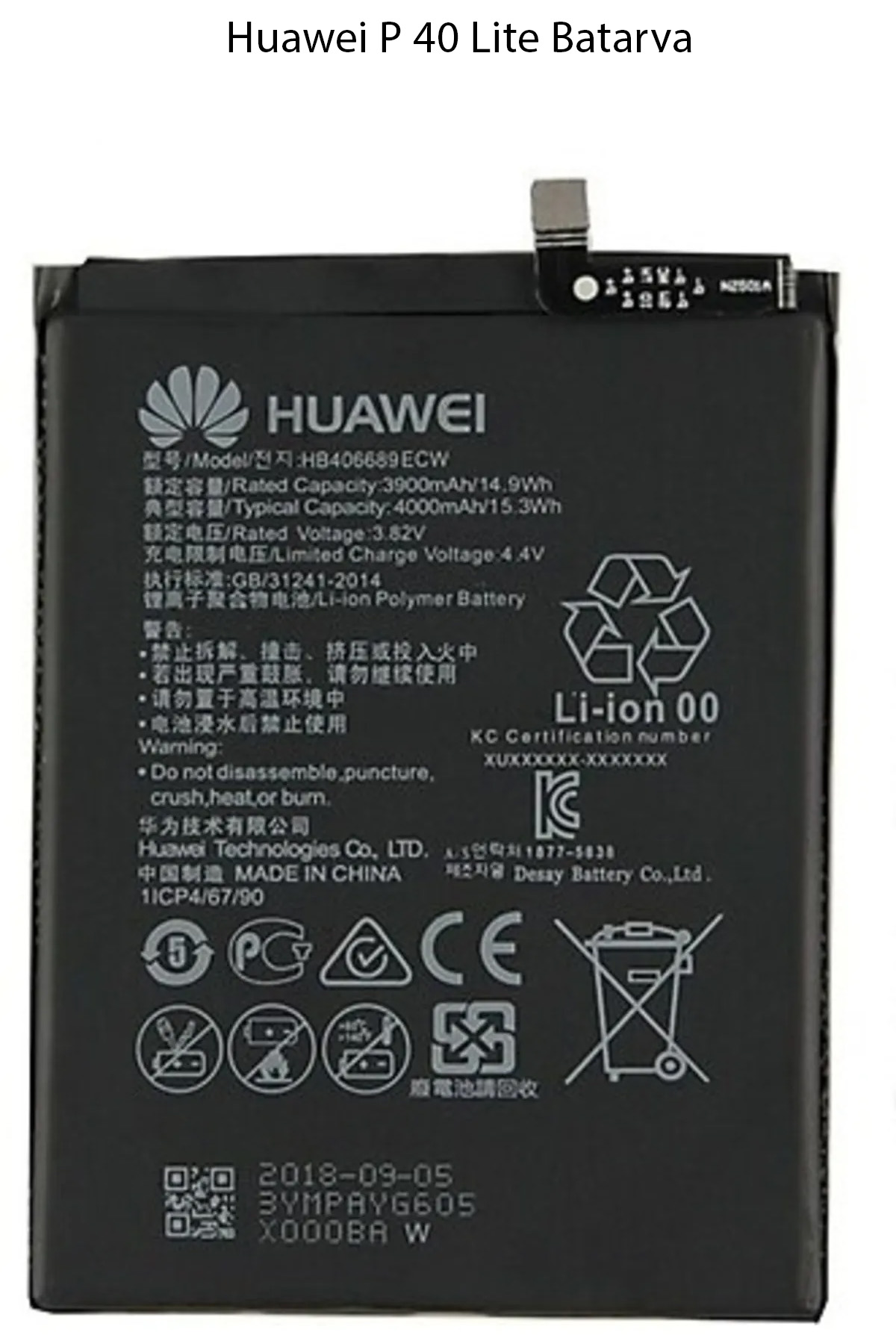 Huawei P40 Lite Batarya Pil 3900 Mah