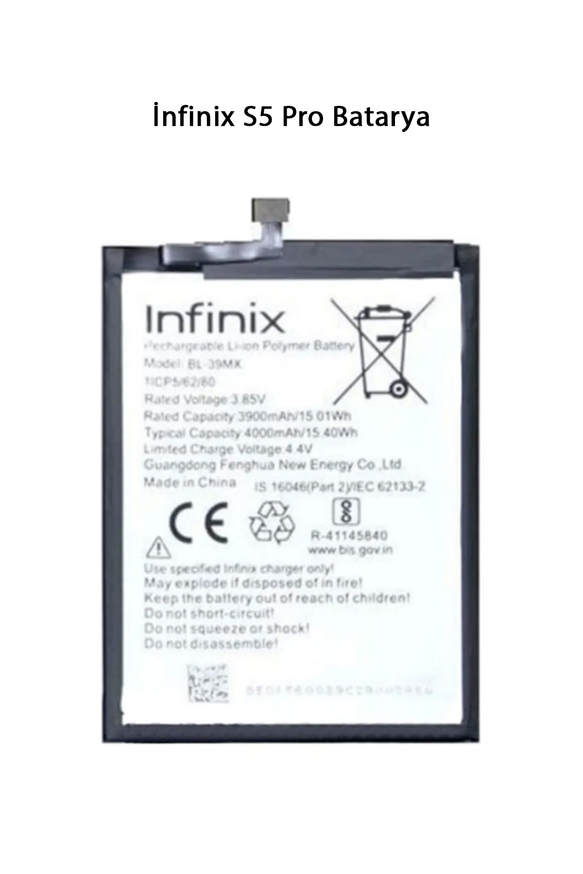 İnfinix S5 Pro Batarya Pil 4000 Mah