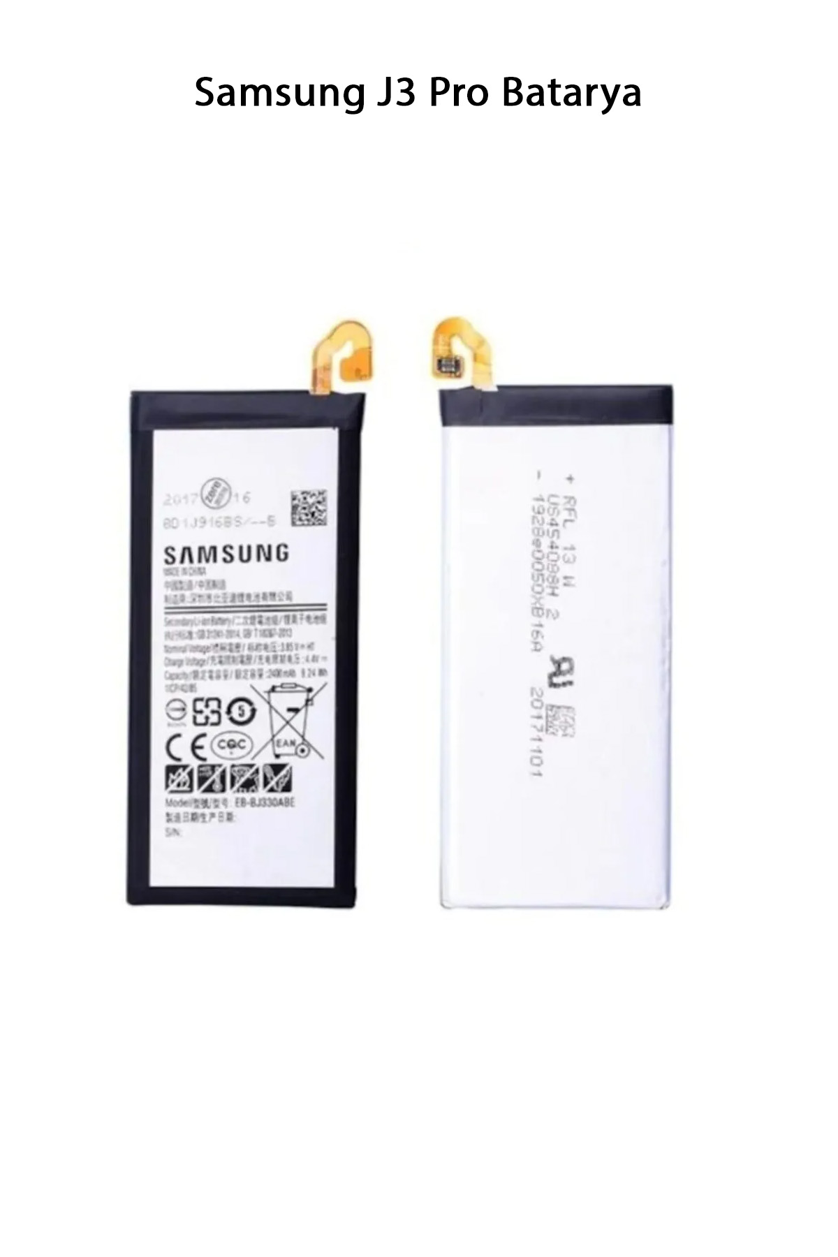 Samsung Galaxy J3 Pro Telefonlarla Uyumlu Batarya 2600 mAh