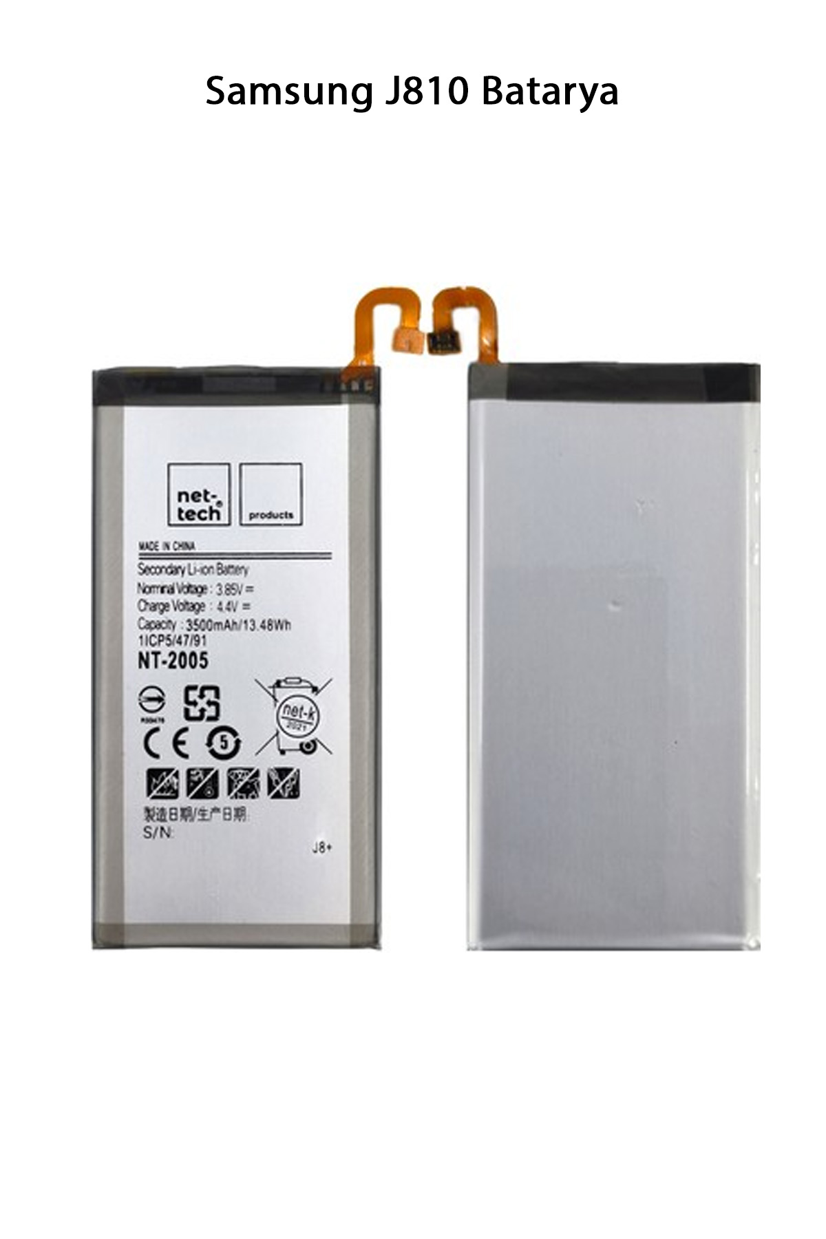 Samsung Galaxy J810 Telefonlarla Uyumlu Batarya 3500 mAh