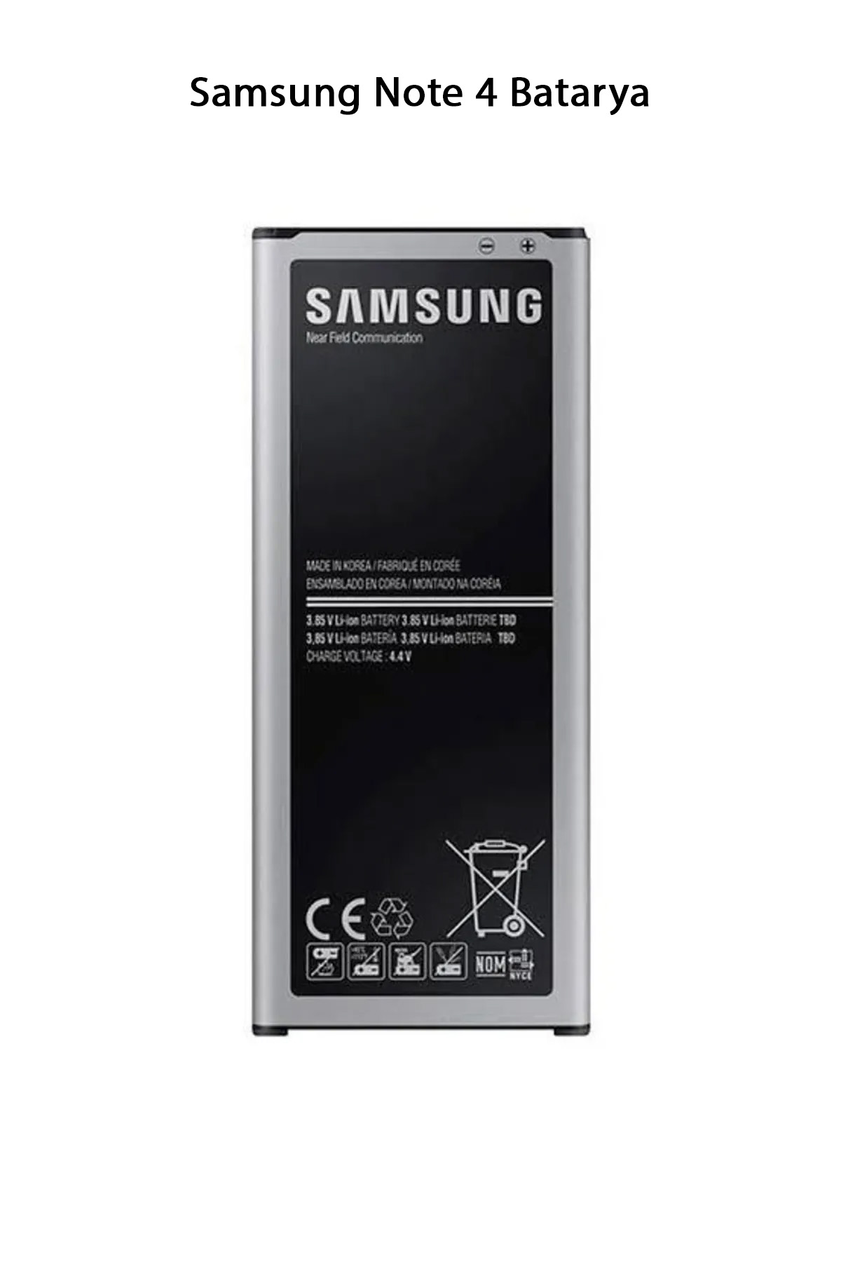 Samsung Note 4 Telefonlarla Uyumlu Batarya 3220 mAh