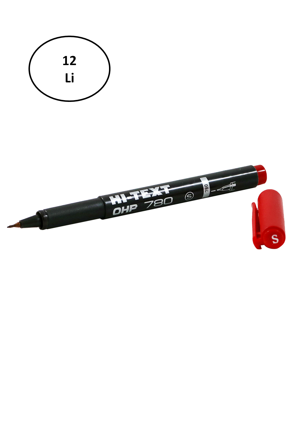 Noki Hi-Text Asetat Kalemi (s) Kırmızı 12\'li