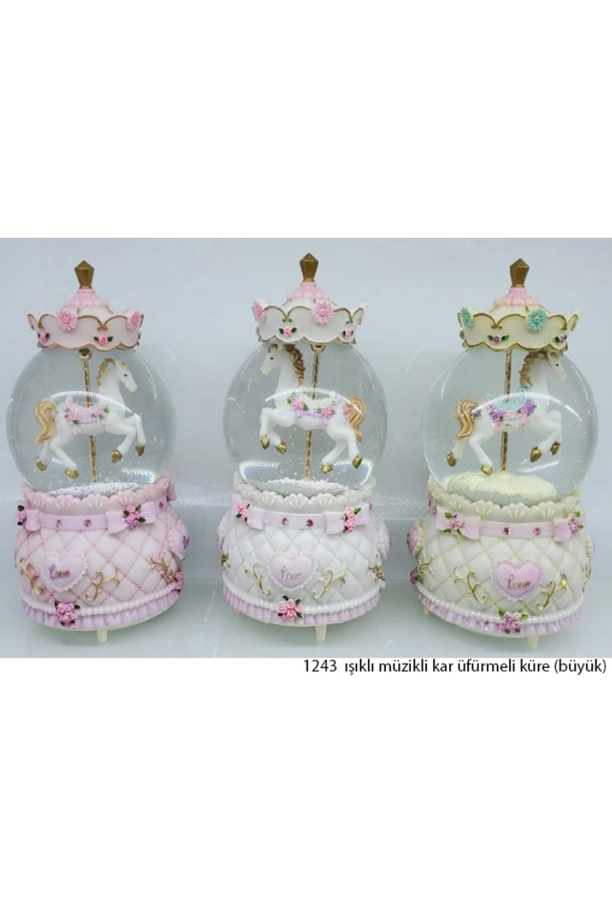 Pilli Melodili  Dekoratif Cam Küre Kar Üfürmeli Erc Yapı Market-SVR-KR1243