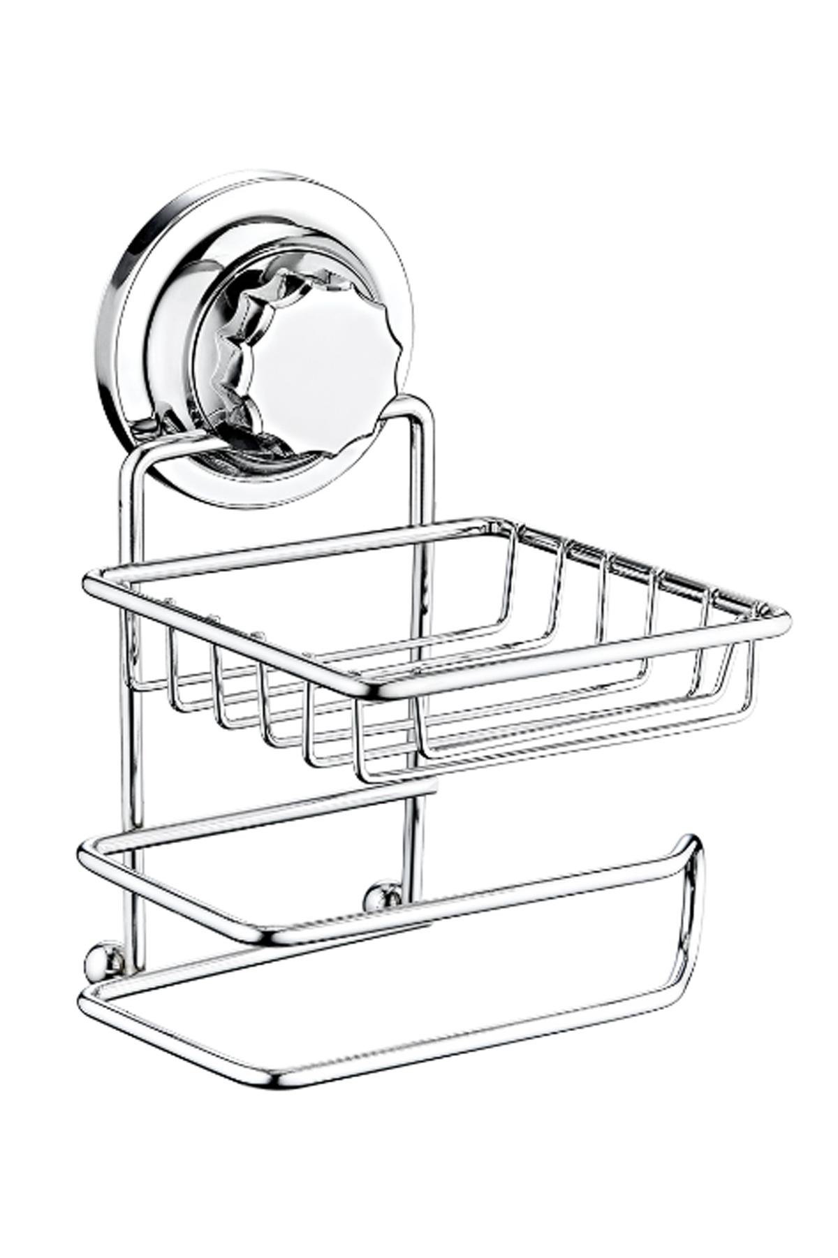 Vakumlu Tuvalet Kağıtlık ve Sabunluk Krom Erc Yapı Market-VK-174