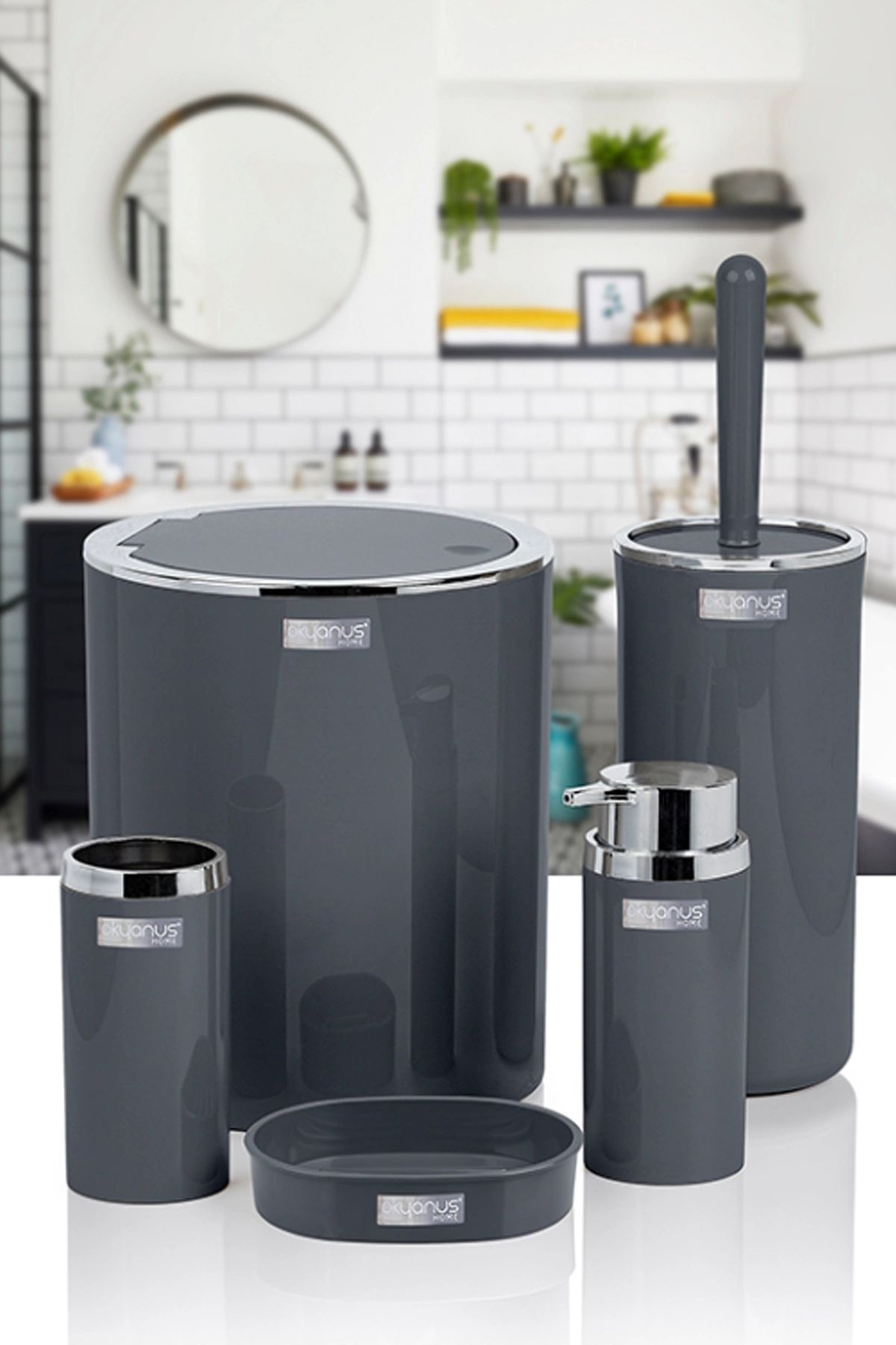 Yuvarlak 5’li Banyo Seti Erc Yapı Market-OKY-616