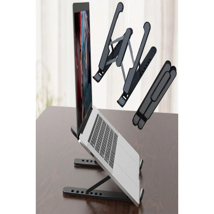 Katlanabilir Laptop Standı - Kaydırmaz Kademe Ayarlı Laptop Tablet Tutucu