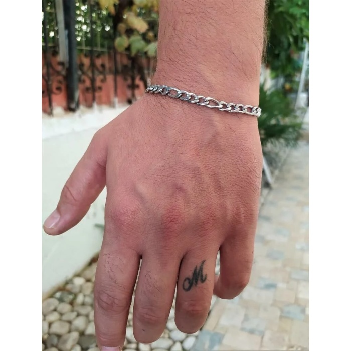 5 MM Unisex Zincir Bileklik Paslanmaz 316L Cerrahi Çelik Bileklik